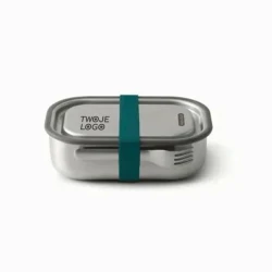 Duże pudełko śniadaniowe ze stali nierdzewnej 3 w 1 Black+Blum z nadrukiem na zamówienie