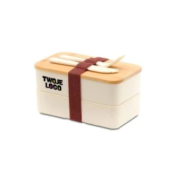 Machico lunch box podwójny z logo firmy