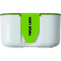 Pudełko śniadaniowe 850 ml, stojak na telefon z nadrukiem logo