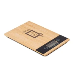 Cyfrowa waga kuchenna, bambus PRECISE do nałożenia logo