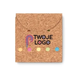 Zestaw karteczek memo FOLDCORK z logo firmy