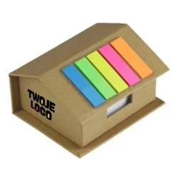 Zestaw do notatek "domek", notatnik, karteczki samoprzylepne | Oliver do naniesienia logo