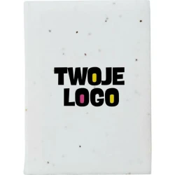 Zestaw do notatek, karteczki samoprzylepne, papier z nasionami z logo