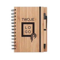 Notatnik bambusowy BAMBLOC z nadrukiem logo