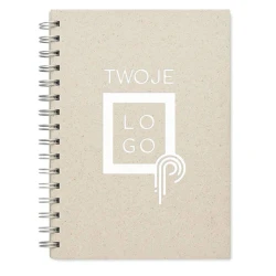 NotesA5 kratkę, papier z trawy GRASS BOOK do nałożenia logo