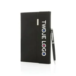 Notatnik A5 Swiss Peak z długopisem z logo