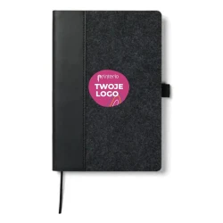 Notatnik A5 VINGA Albon, filc z recyklingu z nadrukiem na zamówienie