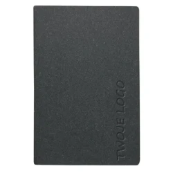 Notatnik ok. A5 ze skóry z recyklingu z logo