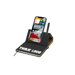 Notatnik ok. A5, stojak na telefon do naniesienia logo