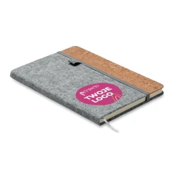 Notatnik korkowy A5 RPET CORKBOOK z nadrukiem logo