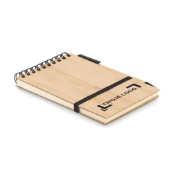 Zestaw notesów bambusowych A6 SONORABAM z nadrukiem na zamówienie