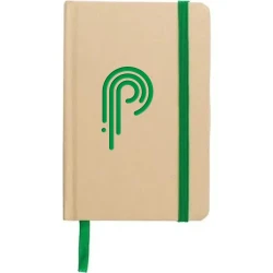 Notatnik A6 z papieru kraftowego z recyklingu z naniesieniem logo