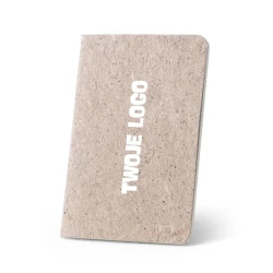 TEAPAD SOFT. Notatnik A6 z elastyczną okładką wykonaną z odpadów liści herbaty (65%) z logo firmy