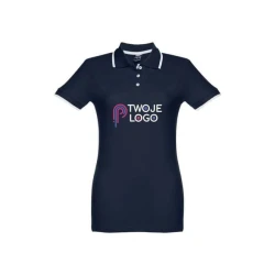 THC ROME WOMEN. Damski slim fit polo t-shirt do naniesienia logo