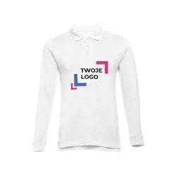 THC BERN WH 3XL. Męski t-shirt z długim rękawem z logo firmy