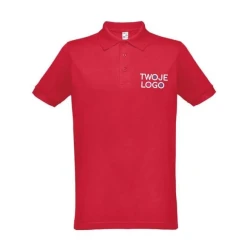 THC BERLIN 3XL. Męski polo t-shirt z nadrukiem logo