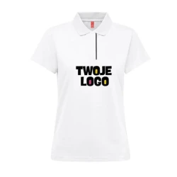 THC DYNAMIC WOMEN WH. Techniczna koszulka polo dla kobiet z nadrukiem logo
