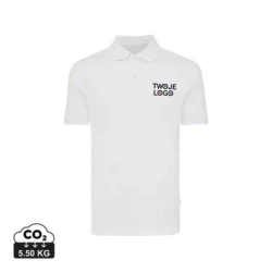 Koszulka polo z bawełny z recyklingu Iqoniq Yosemite z logo