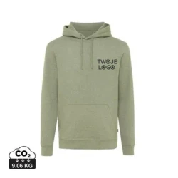 Bluza z kapturem z niebarwionej bawełny z recyklingu Iqoniq Torres z nadrukiem na zamówienie