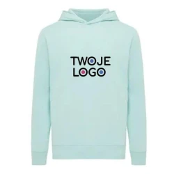 Bluza z kapturem i kieszeniami Iqoniq Yengo z bawełny z recyklingu z nadrukiem logo