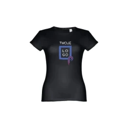 THC SOFIA. Damska koszulka bawełniana taliowana z nadrukiem na zamówienie