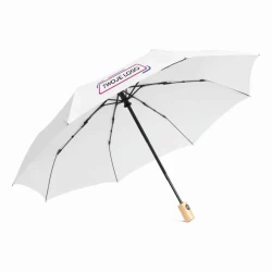Automatycznie otwierany i składany, wiatroodporny parasol kieszonkowy CALYPSO z nadrukiem logo