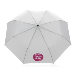 Mały bambusowy parasol 20.5" AWARE™ RPET z nadrukiem na zamówienie