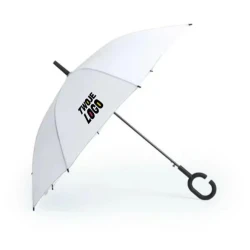 Wiatroodporny parasol automatyczny, rączka C z logo firmy