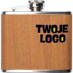 Piersiówka stalowa HOOGSTRATEN 170 ml z nadrukiem logo