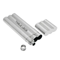 Piersiówka CIGAR STYLE z miejscem na cygara. do drukowania logo