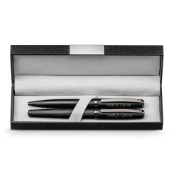 IMPERIO. Metalowy długopis i pióro kulkowe z mechanizmem obrotowym do nałożenia logo