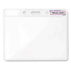 Plakietka przezroczysta BADGY do drukowania logo