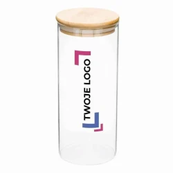 Szklany słoik ECO STORAGE L, pojemność ok. 850 ml do nałożenia logo