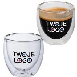 Szklanki do espresso 80 ml 2 szt. z logo firmy