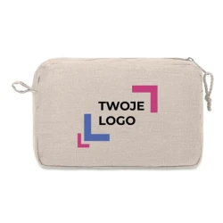 Kosmetyczka z konopi NAIMA COSMETIC z logo firmy