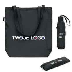 Zestaw torba z parasolem RPET 2 SEATTLE z naniesieniem logo