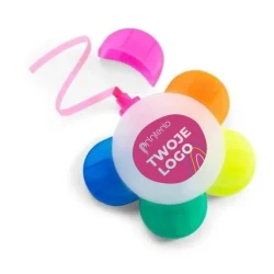 Zakreślacz "kwiat" z logo firmy