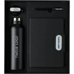 Zestaw upominkowy, termos, długopis, notatnik, pudełko upominkowe z logo